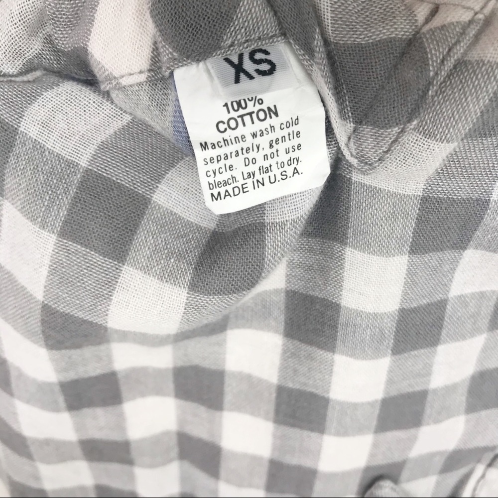 AMERICAN COLORS Reversible Plaid Gingham Button Up XS - Picture 11 of 12